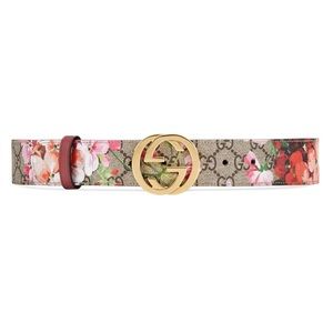Gucci Pink GG Blooms Belt